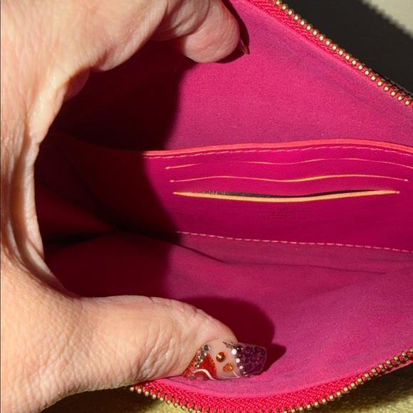 Designer Inspired Pink and Brown Checkered Clutch - Picture 2 of 7